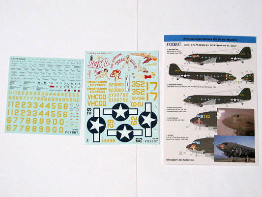 Foxbot FBOT48018 Douglas C-47 Pin-Up Nose Art Pt 2 Decals 1:48