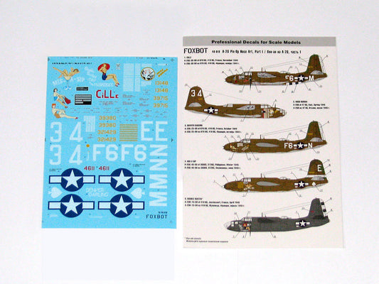 Foxbot Decals FBOT48019A 1:48 Douglas A-20 Boston "Pin-Up Nose Art" Part # 1