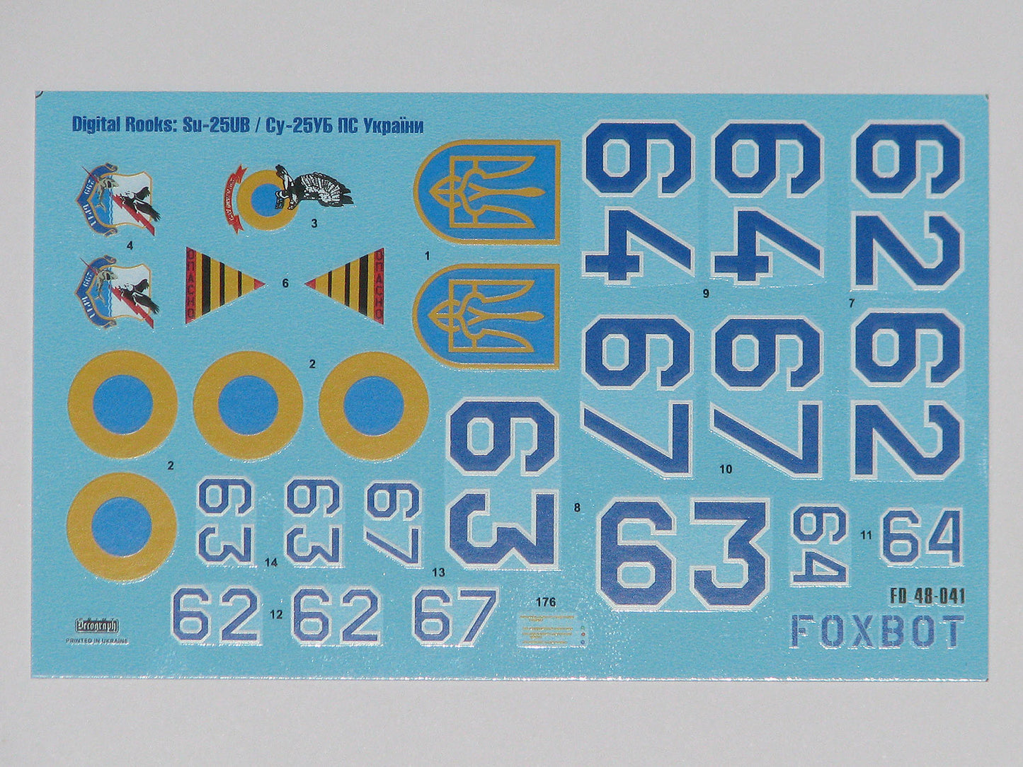 Foxbot Decals FBOT48041 1:48 Digital Rooks: Sukhoi Su-25UB, Ukranian Air Forces