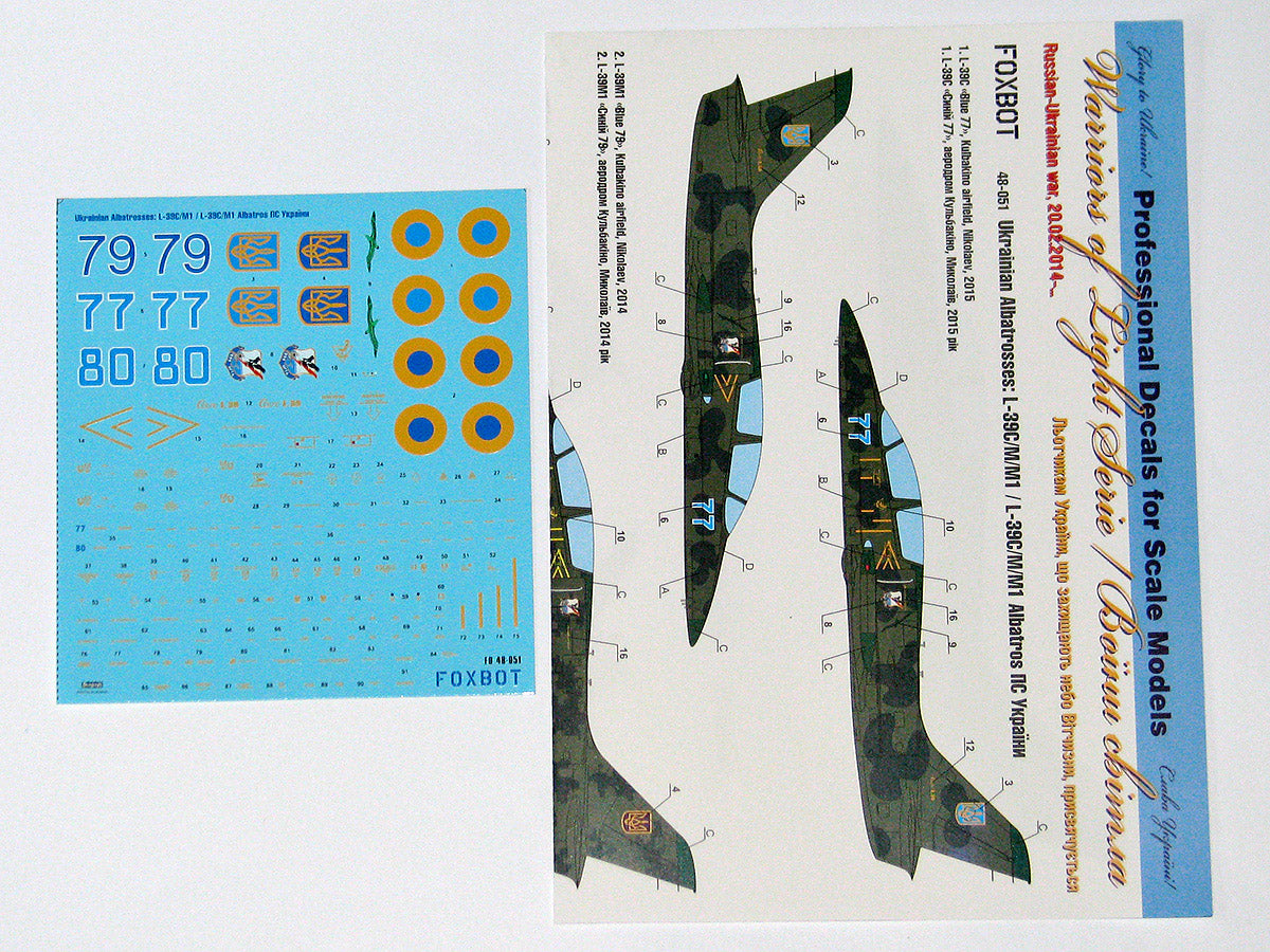 Foxbot Decals FBOT48051 1:48 Ukrainian Albatrosses: Let Aero L-39C/M1