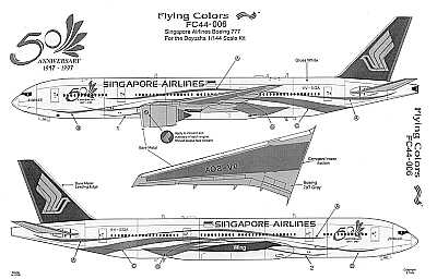 Flying Colors FC44006 1:144 Boeing 777 SINGAPORE AIRLINES