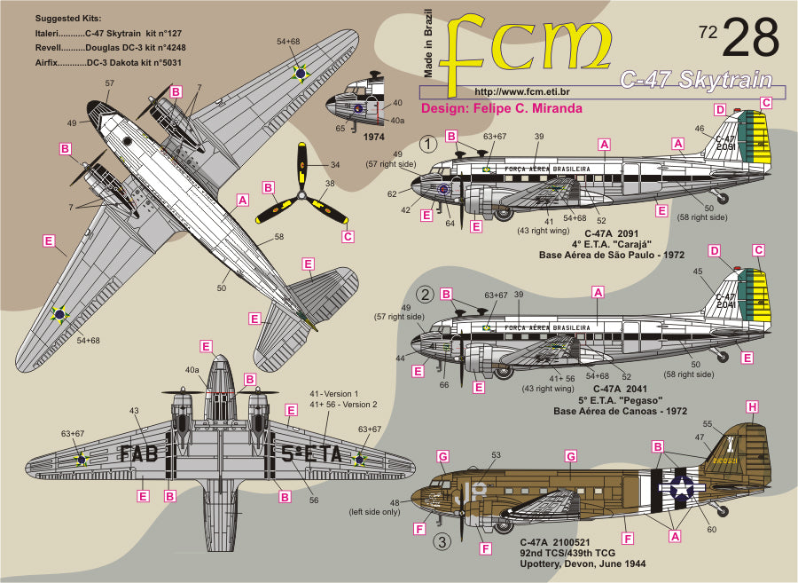FCM FCM72028 1:72 Douglas C-47A Dakota Skytrain