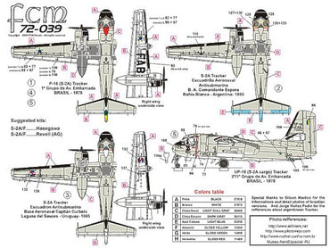 FCM FCM72039 1:72 Latin American Grumman S-2A/F Trackers