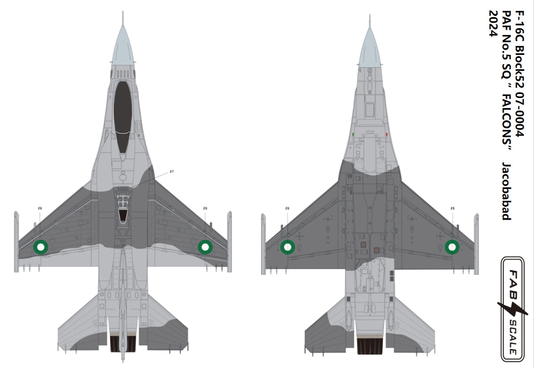 FabScale FD48043 F-16C Block 52 Pakistan AF No.5 SQ Falcons 1:48