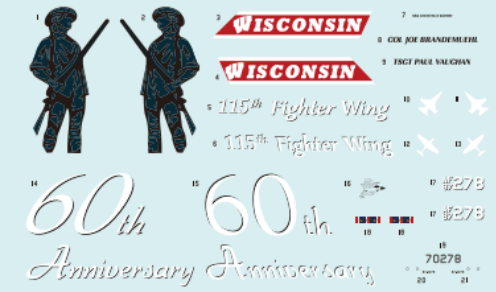 FabScale FD72003 F-16C Wisconsin ANG 60th Anniversary 1:72