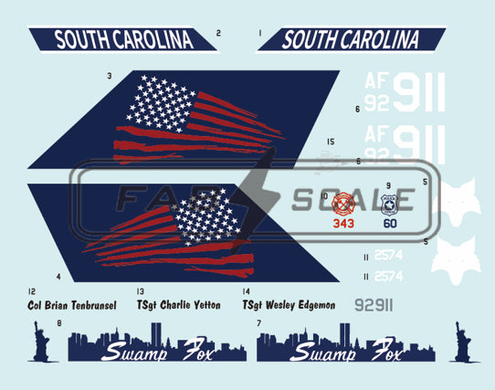 FabScale FD72021 F-16CM Block 52 South Carolina ANG 2024 1:72