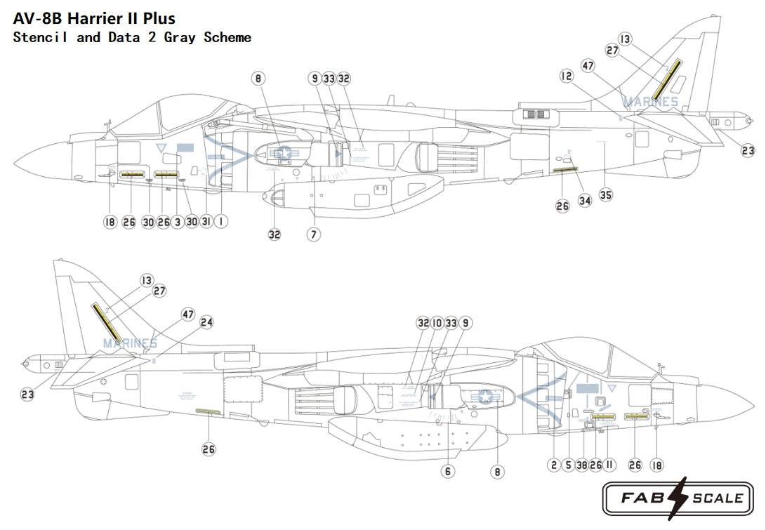 FabScale FD72079 AV-8B+ Harrier VMA-214 Det. 11th MEU 2019 1:72