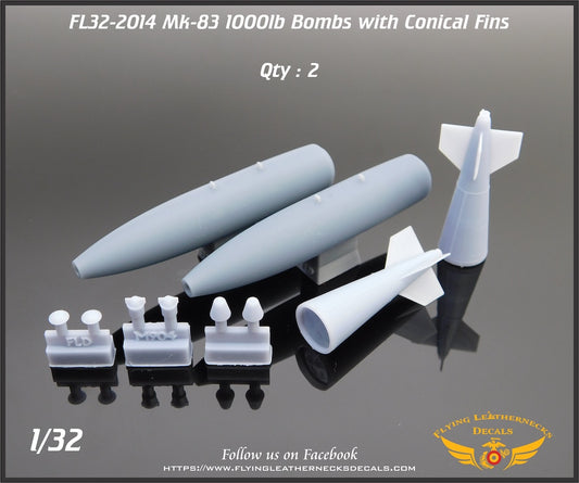 Flying Leathernecks FL32-2014 1:32 Mk-83 1000lb Bomb with Conical Fin