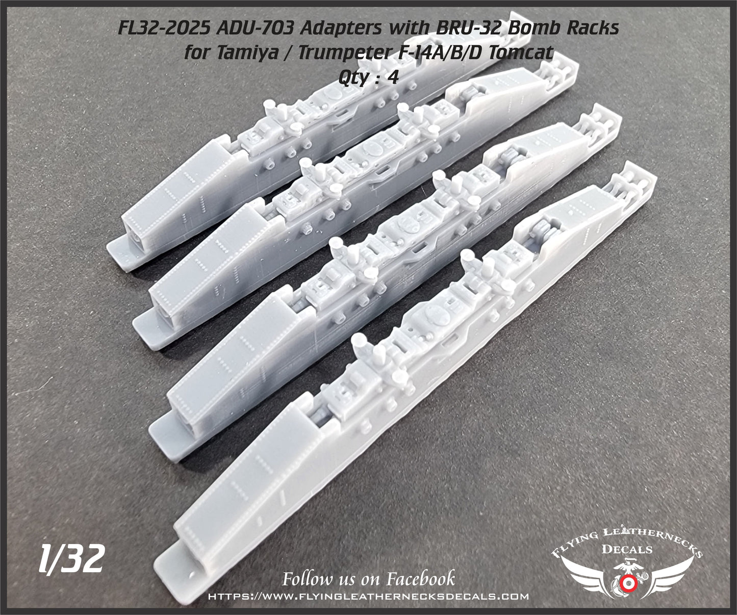 Flying Leathernecks FL32-2025 1:32 Grumman F-14A/F-14B/F-14D Tomcat Bomb Racks
