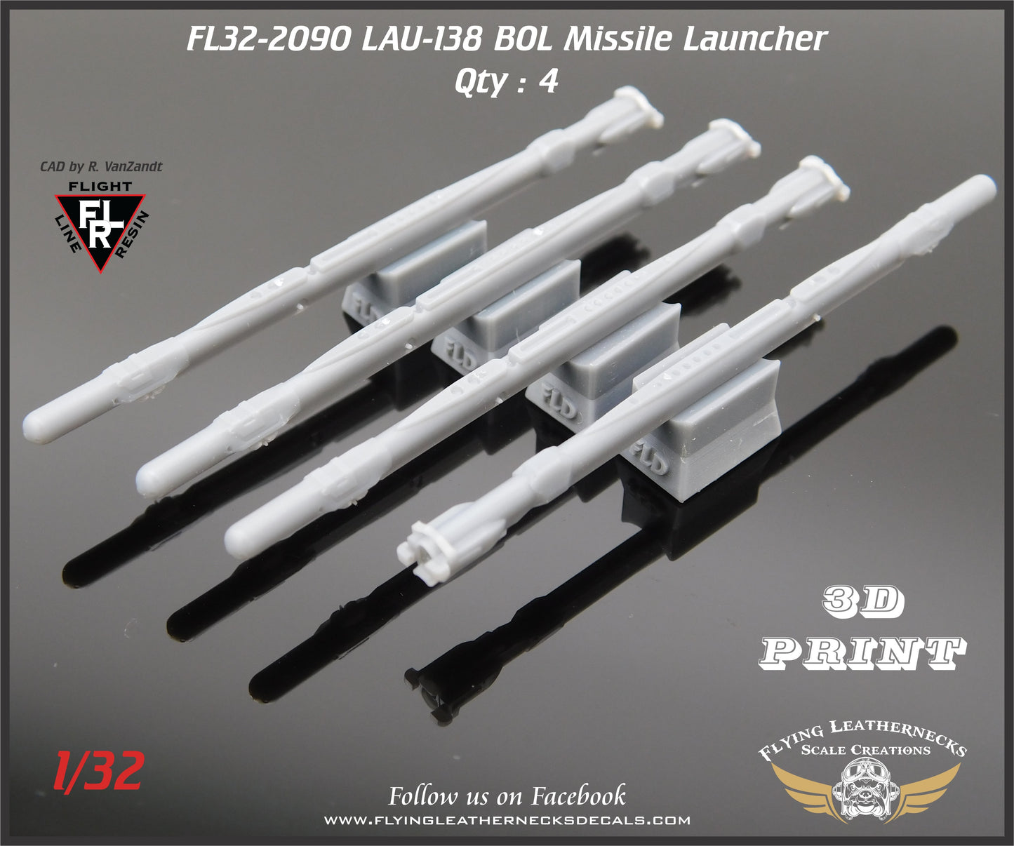 Flying Leathernecks FL32-2090 1:32 LAU-138 BOL Missile Launchers