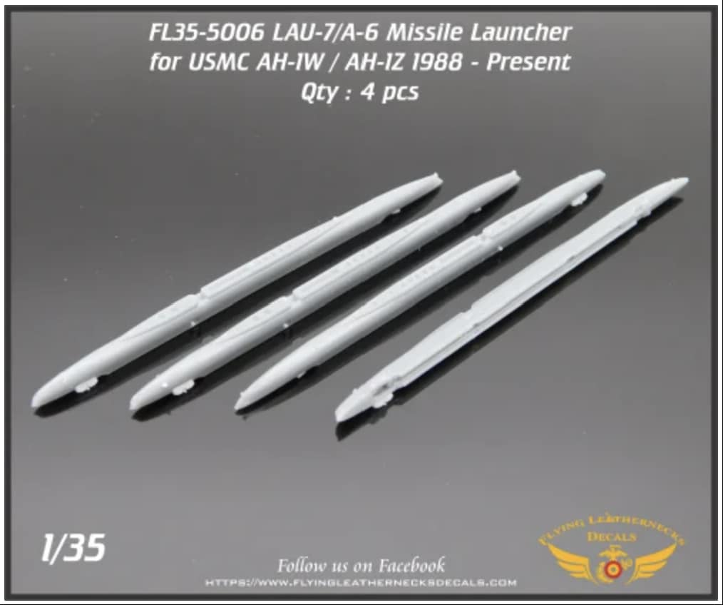 Flying Leathernecks FL35-5006 LAU-7/A-6 to LAU-7C/A Launchers (x4) 1:35