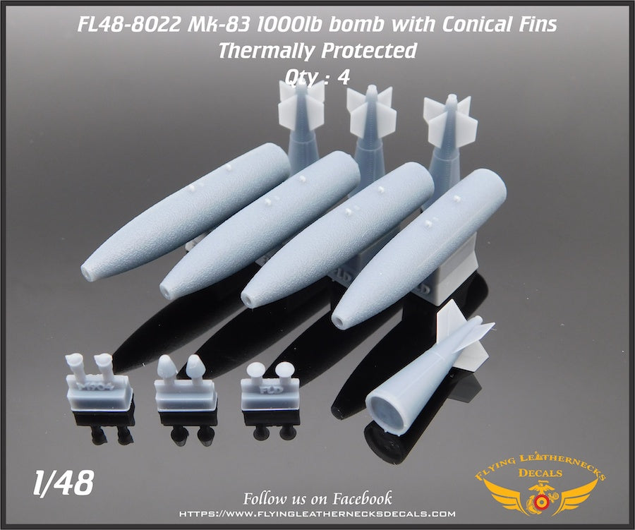 Flying Leathernecks FL48-8022 1:48 Mk-83 / BLU-110A/B with Conical Fin