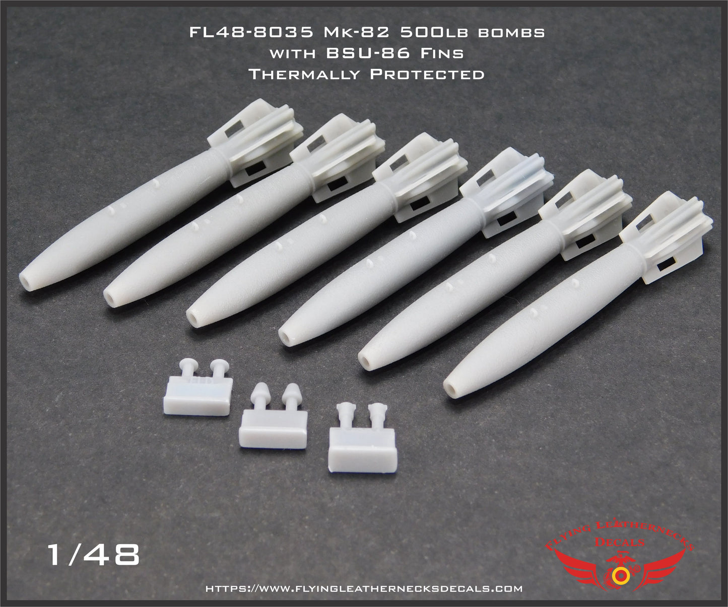 Flying Leathernecks FL48-8035 1:48 Mk-82 thermally protected BSU-86 retarded fin