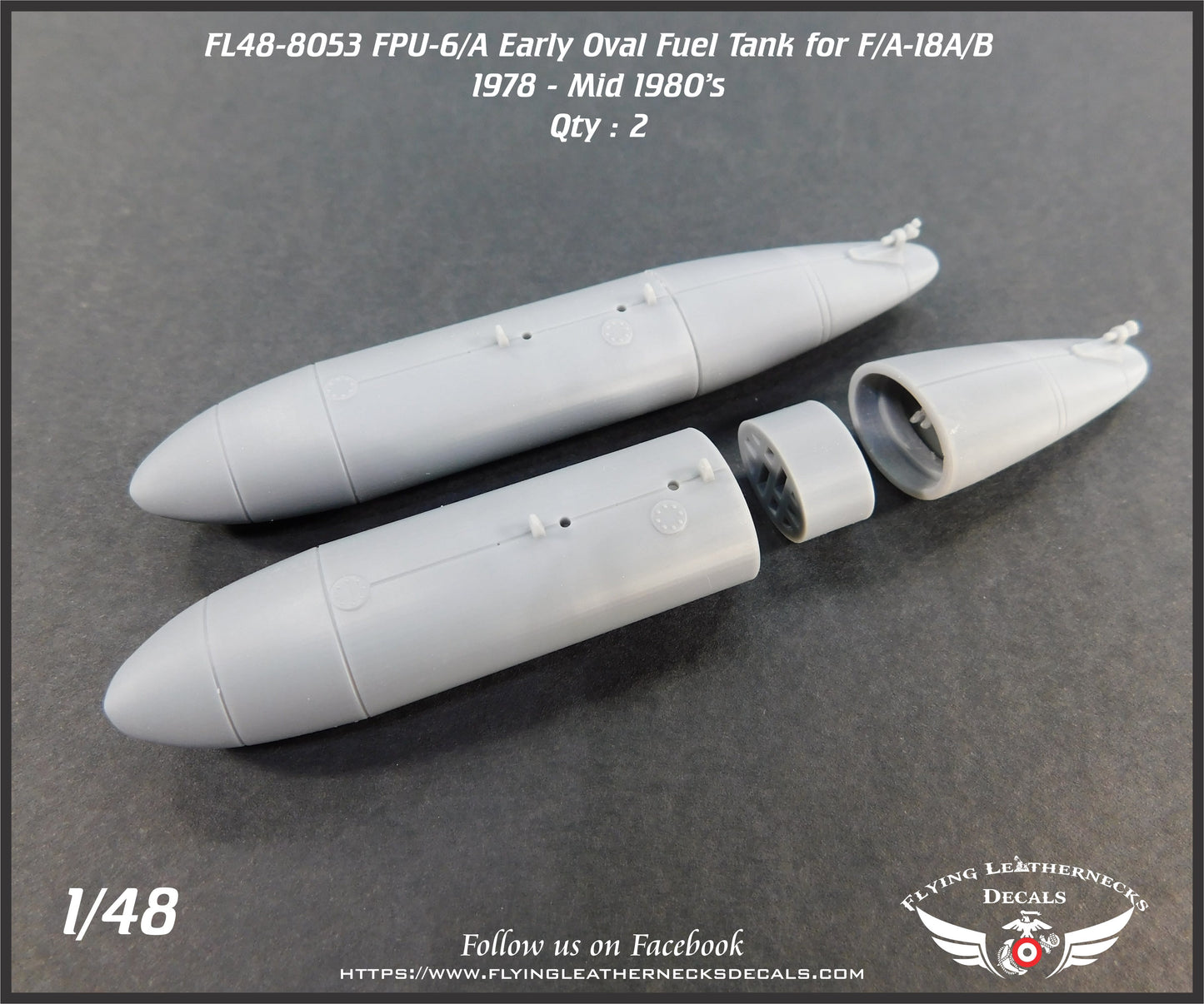 Flying Leathernecks FL48-8053 FPU-6/A Oval Fuel Tank F/A-18A/B 1:48