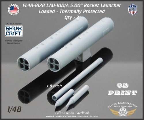 Flying Leathernecks FL48-8128 LAU-10D/A 5.0" Rocket Launcher 1:48