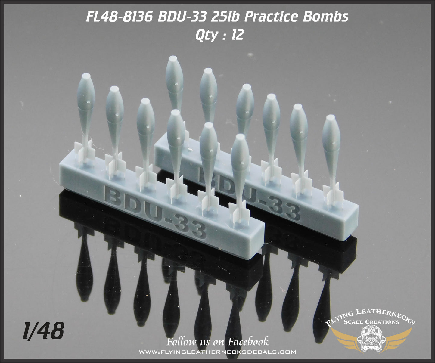 Flying Leathernecks FL48-8136 1:48 BDU-33 25lb Practice Bombs
