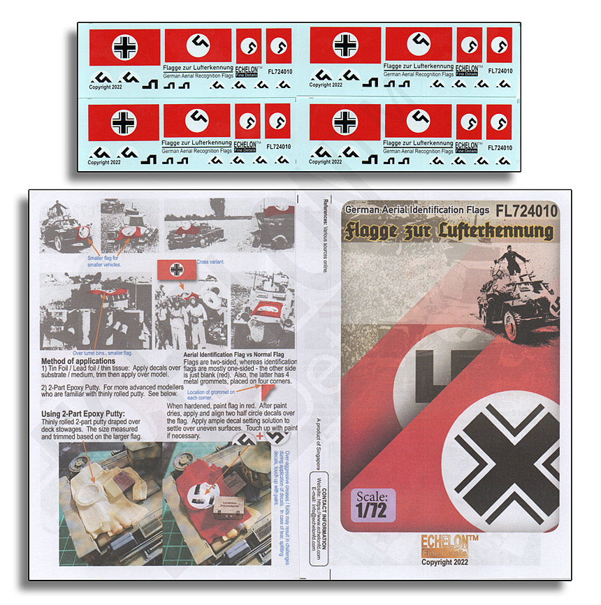 Echelon FD FL724010 1:72 German Aerial Identification / Recognition Flags