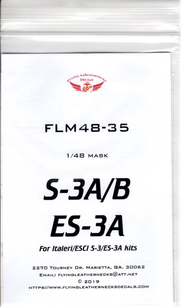Flying Leathernecks FLM48-35 S-3A/B/ES-3A Viking Mask Set 1:48