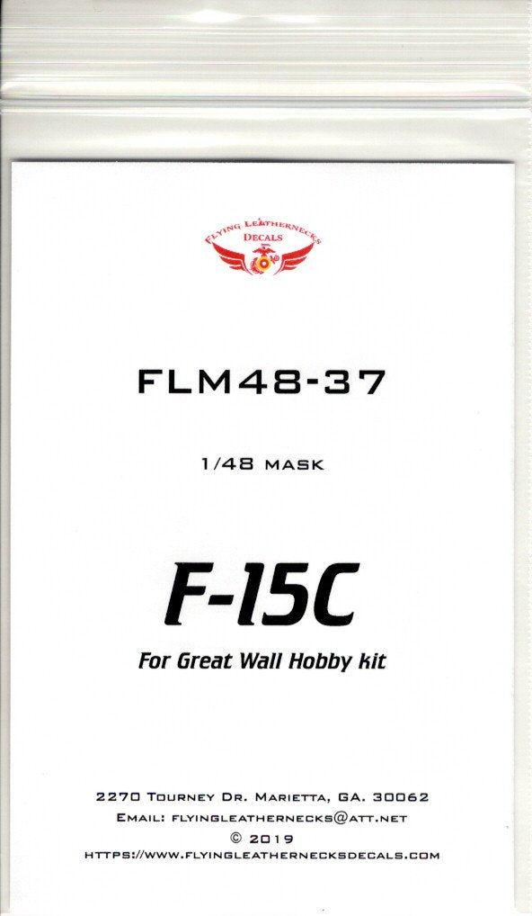 Flying Leathernecks FLM48-37 F-15C Eagle Canopy & Wheel Mask 1:48