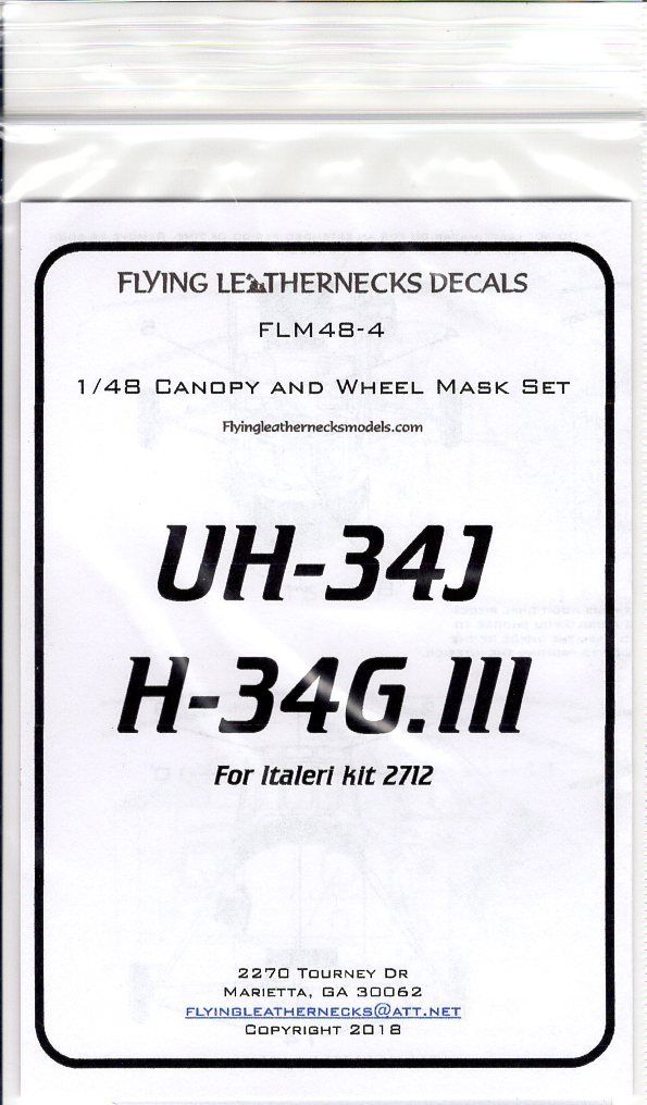 Flying Leathernecks FLM48-4 H-34G/UH-34J Seahorse Mask Set 1:48