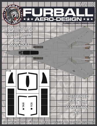 Furball FMS002 F-14A/B/D Tomcat Canopy Frame Paint Mask 1:48