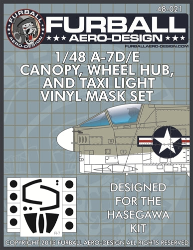 Furball FMS021 A-7D/E Corsair Canopy & Wheel Hub Masks 1:48