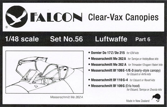 Falcon FNCV5648 1:48 Clear-Vax Set No.56 Luftwaffe Part 6