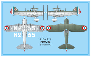 Frrom-Azur FR0050 Spad 510 At War WWII Biplane Fighter 1:72