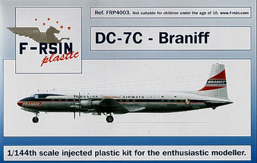 F-rsin Plastic FRP4003 1:144 Douglas DC-7C Decals Braniff