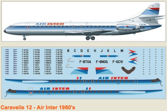 F-rsin Plastic FRP4070 1:144 Caravelle 12 Air Inter 80's