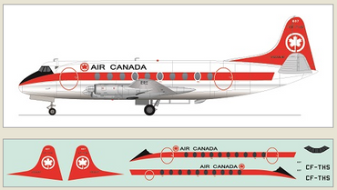 F-rsin Plastic FRP4112 1:144 Air Canada Vickers Viscount 700