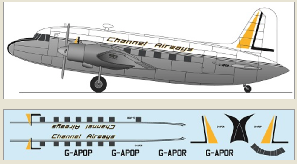 F-rsin Plastic FRP4131 1:144 Vickers Viking Channel Airways