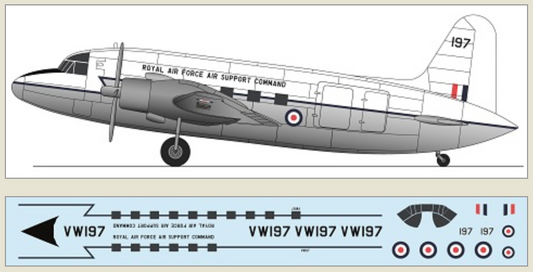 F-rsin Plastic FRP4132 1:144 Vickers Valetta Royal Air Force Support Command