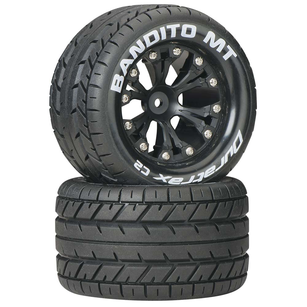 Duratrax Bandito MT 2.8" Truck 2WD Mounted Rear C2 Black (2) 12mm Hex DTXC3502