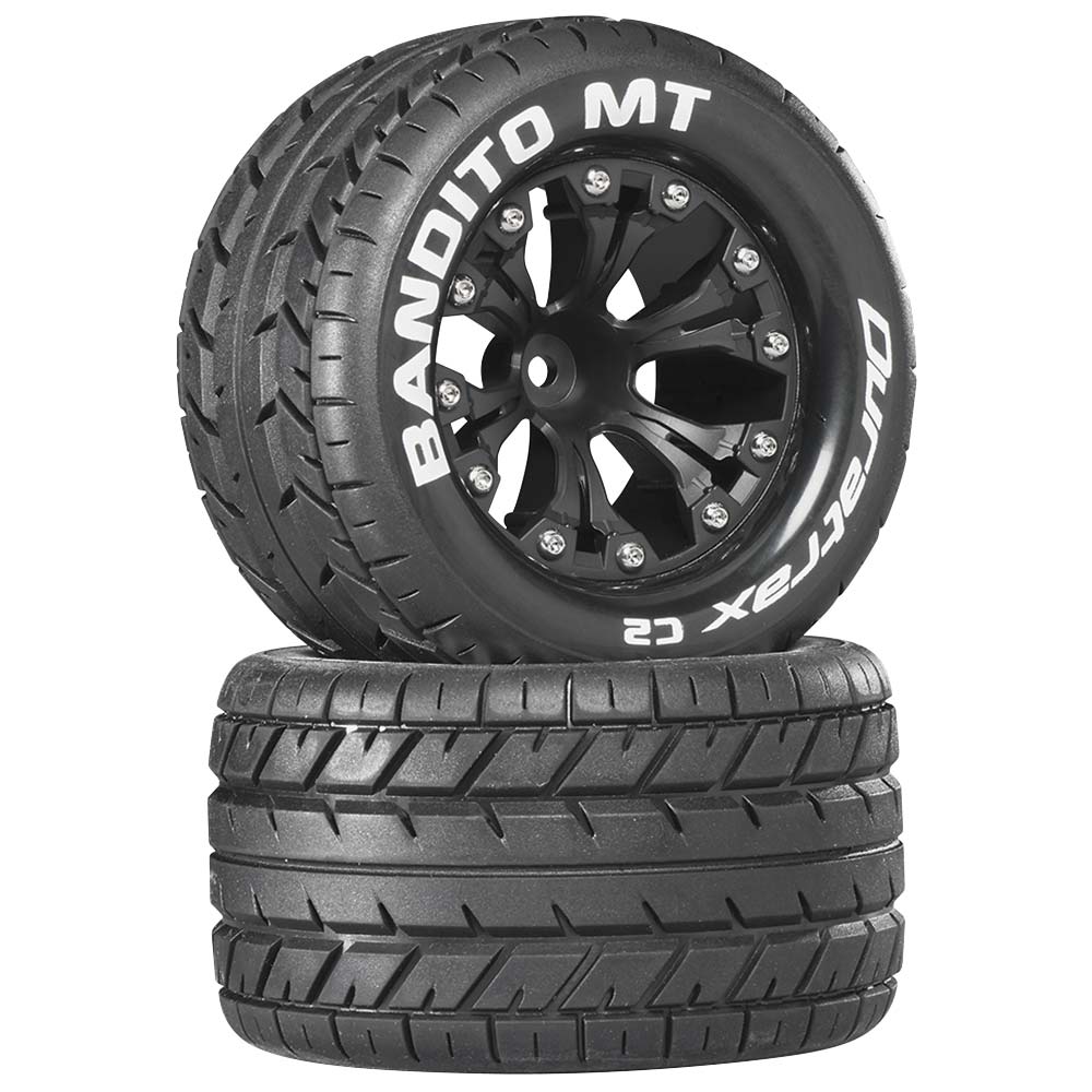 Duratrax Bandito MT 2.8" Truck Mounted 1/2" Offset C2 Black (2) DTXC3504