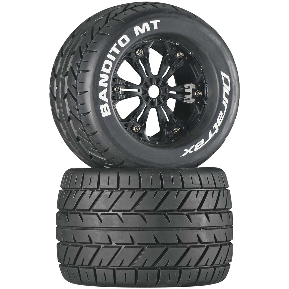 Duratrax Bandito MT 3.8" Mounted Black (2) DTXC3574
