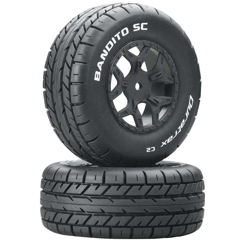 Duratrax Bandito SC Tire C2 Mounted Losi Ten SCTE 4x4 (2) DTXC3703