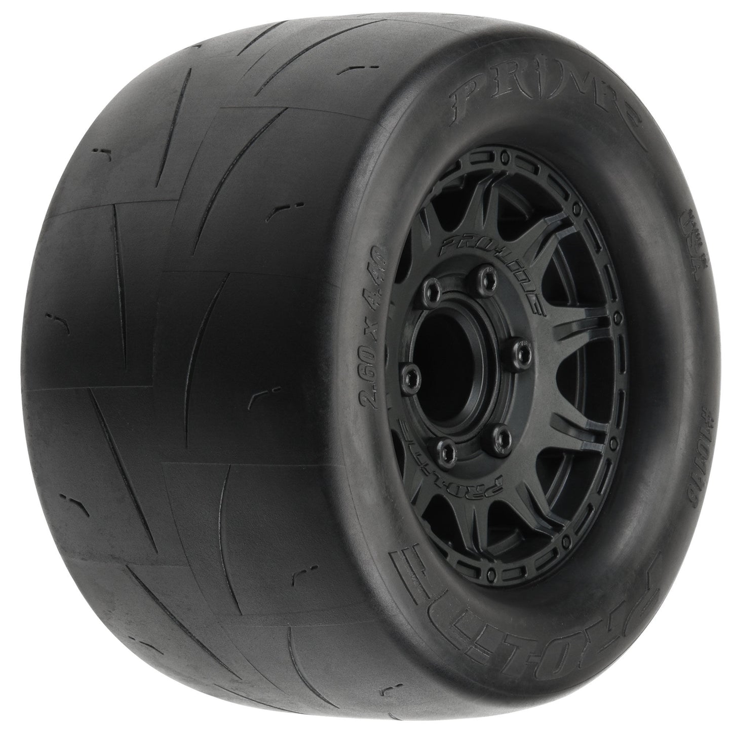 Pro-Line 1:10 Prime Front/Rear 2.8" Street MT Tires Mounted 12mm Blk PRO10116-10