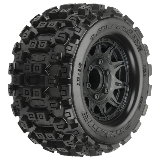 Pro-Line 1:10 Badlands MX28 Fr/Rr 2.8" MT Tires Mounted 12mm Blk Raid PRO10125-10