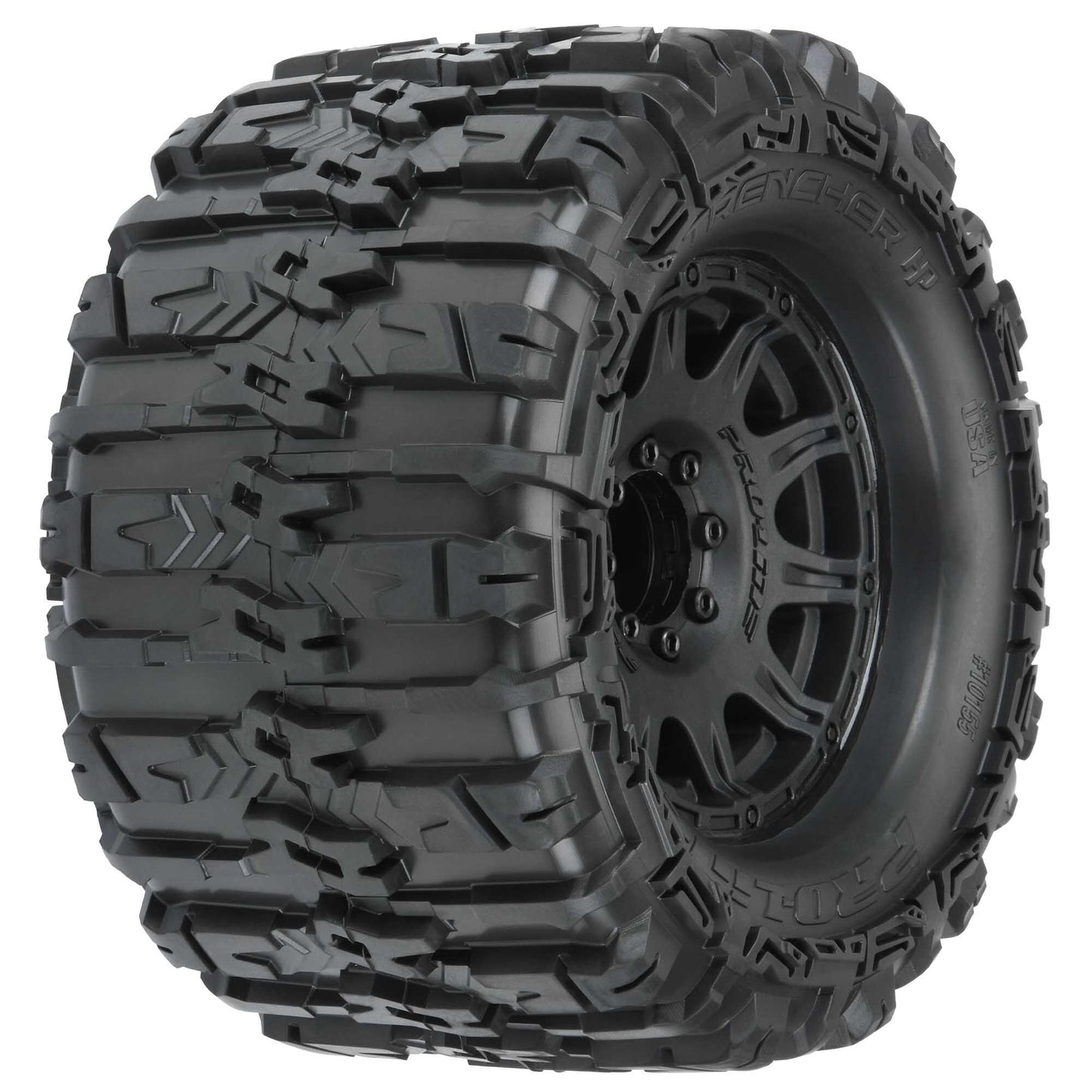 Pro-Line 1:8 Trencher HP BELTED F/R 3.8" MT Tires Mounted 17mm Blk Ra PRO10155-10