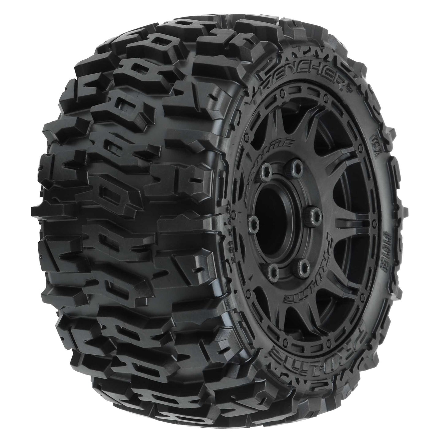 Pro-Line 1:10 Trencher LP Front/Rear 2.8" MT Tires Mounted 12mm Blk R PRO10159-10