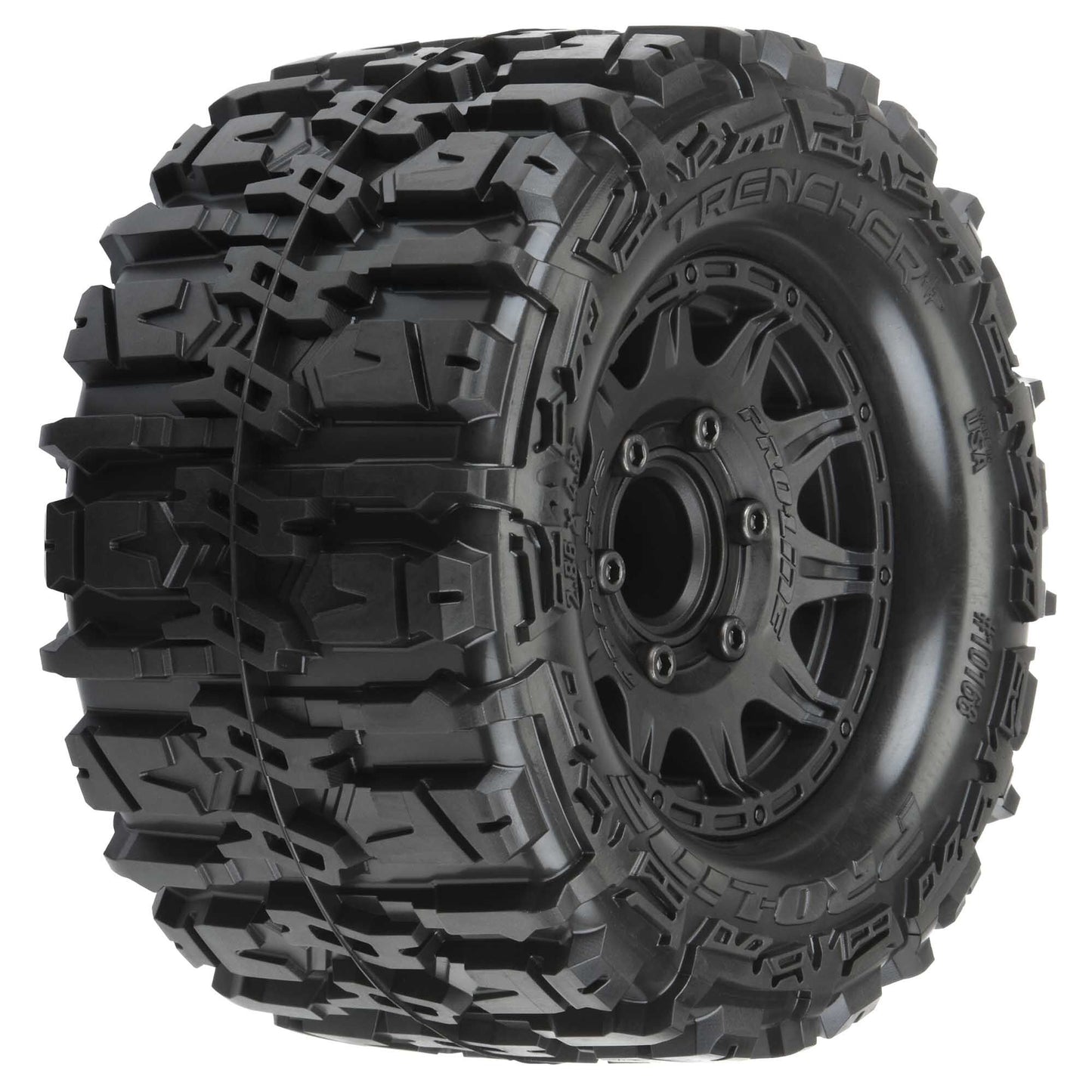 Pro-Line 1:10 Trencher HP BELTED F/R 2.8" MT Tires Mounted 12mm Blk R PRO10168-10
