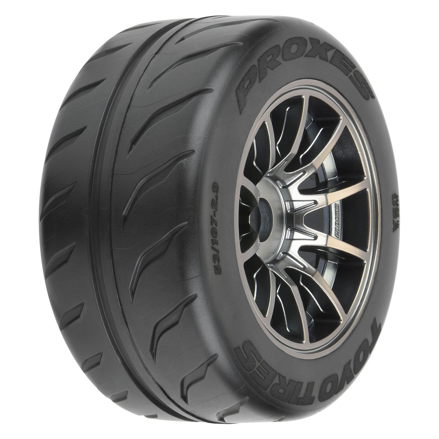Pro-Line 1:7 Toyo Proxes R888R S3 Rear 53/107 2.9" BELTED MTD 17mm Sp PRO10200-11
