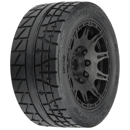 Pro-Line 1:6 Menace HP BELTED Fr/Rr 5.7" MT Tires Mounted 24mm Blk Ra PRO10205-10