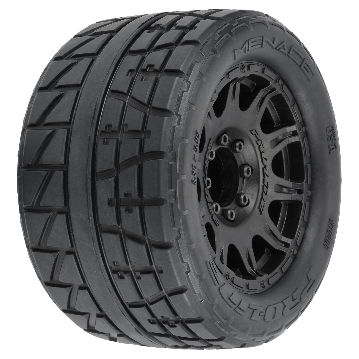 Pro-Line 1:8 Menace HP BELTED Fr/Rr 3.8" MT Tires Mounted 17mm Black PRO10206-10