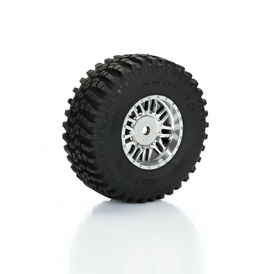 Pro-Line Racing Flat Iron F/R Tires Mounted 12mm Hex Chrome Diablo 4 PRO1028810