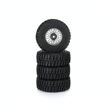 Pro-Line Racing Flat Iron F/R Tires Mounted 12mm Hex Chrome Diablo 4 PRO1028810