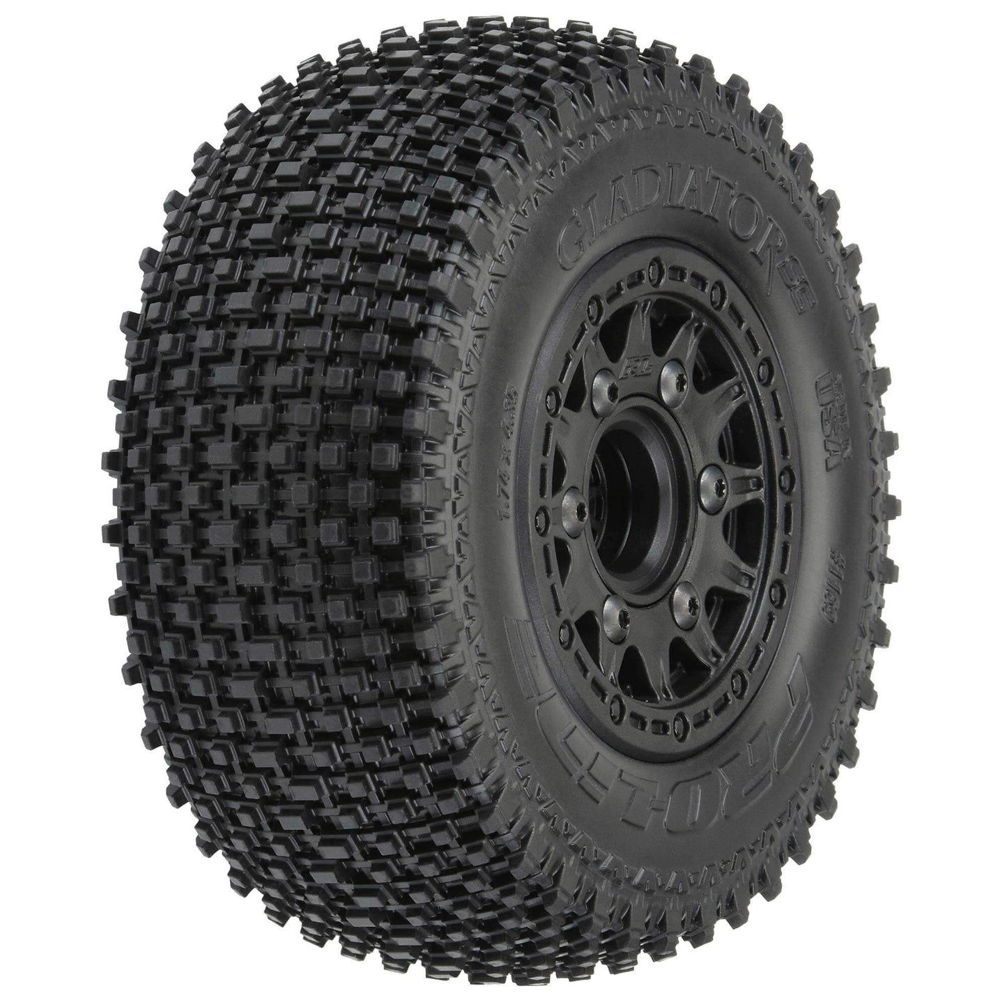 Pro-Line 1:10 Gladiator M2 Front/Rear 2.2"/3.0" SC Mounted 12mm Blk R PRO1169-10