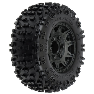 Pro-Line 1:10 Badlands Front/Rear 2.8" MT Tires Mounted 12mm Blk Raid PRO1173-10