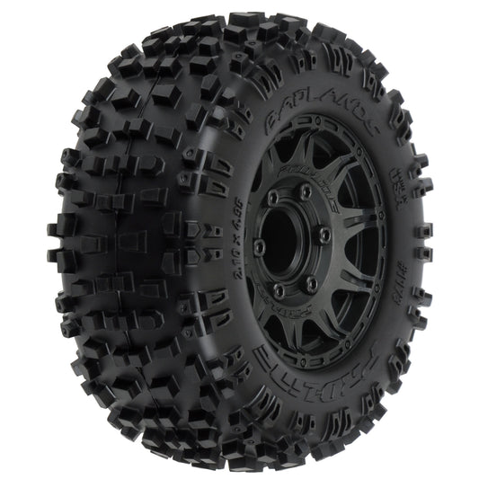 Pro-Line 1:10 Badlands Front/Rear 2.8" MT Tires Mounted 12mm Blk Raid PRO1173-10